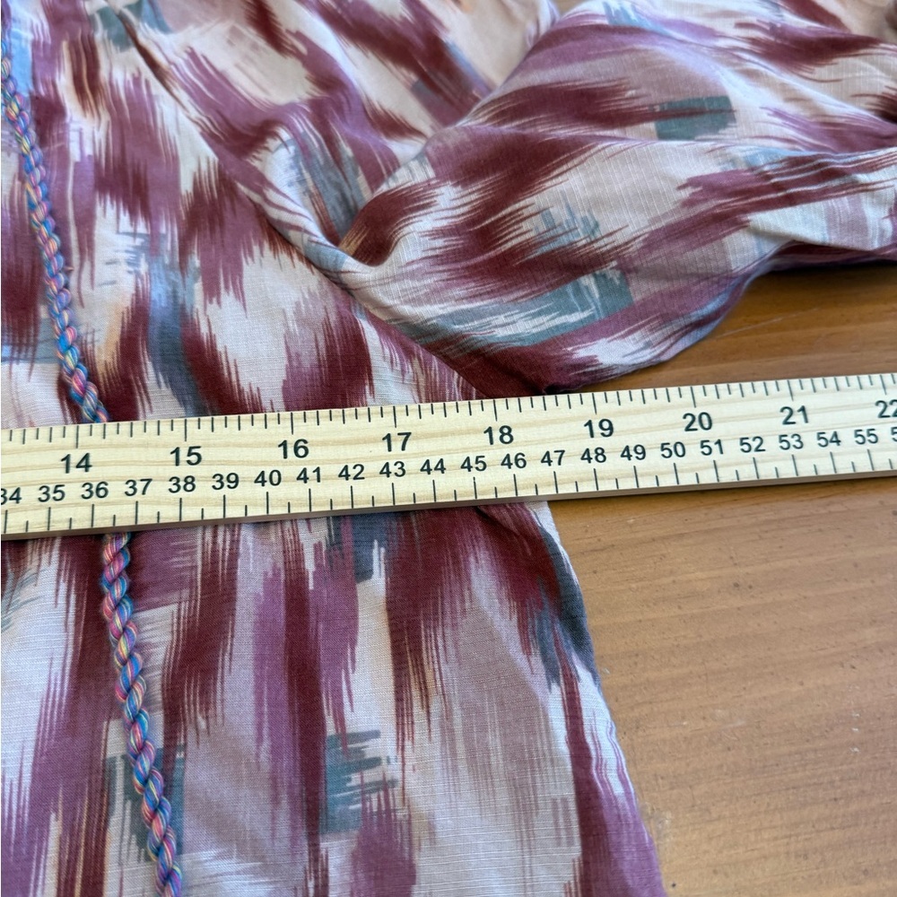 Sundance Distant Travels Boho Peasant Blouse XS Multico Embroidery Tassel Aztec - Picture 9 of 10